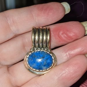 Vintage Carole Felley Signed/Dated Sodalite Small Pendant